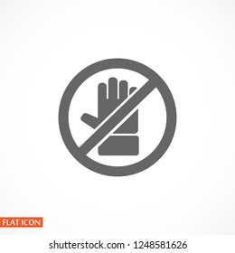 Stop Hand, icon . Vector  Eps 10 