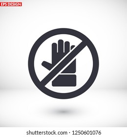 Stop Hand, icon . Vector  Eps 10 