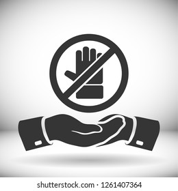 Stop Hand, icon . Vector  Eps 10 