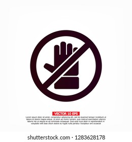 Stop Hand, icon . Vector  Eps 10 