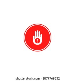 Stop Hand Icon. Vector eps10 Illustration	