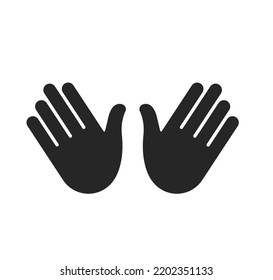 Stop hand icon. Vector illustration