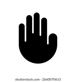 Stop hand icon. Vector illustration.