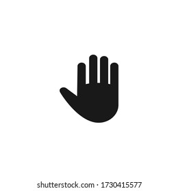 stop hand icon vector on a white background