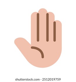 Stop hand icon for web, app, infographic, etc