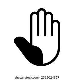 Stop hand icon for web, app, infographic, etc