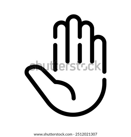 Stop hand icon for web, app, infographic, etc