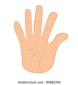 stop hand isolated over white background. vector
