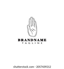 stop hand logo icon design template modern vector illustration