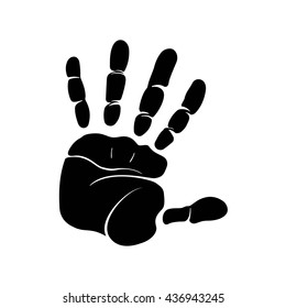 Detente mano. Sin signo de mano de entrada. Ilustración del vector