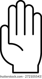 Stop Hand Outline Icon Control