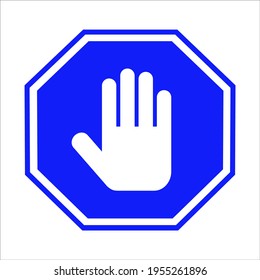 Stop hand. prohibition sign. Vector eps 10