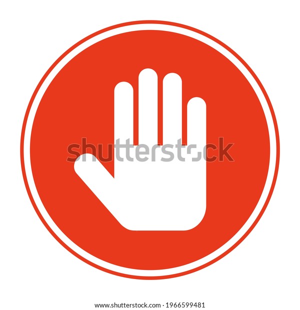 Stop Hand Prohibition Sign Vector Eps Stock Vector (royalty Free 