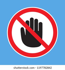 stop hand sign