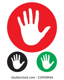 stop hand sign