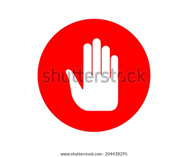 stop hand sign stock vector royalty free 204438295