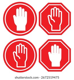 Señal de stop hand. eps 10
