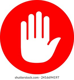 Stop hand sign symbol illustration graphic 