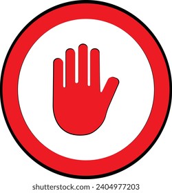 stop hand sign vector design