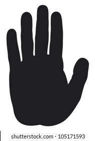 Stop Hand Silhouette