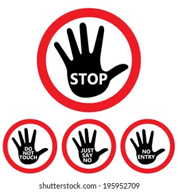 stop hand silhouette