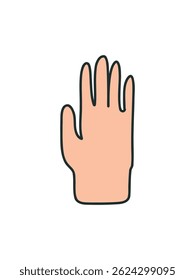 stop hand sketch , palm icon vector 