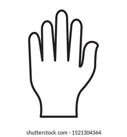 Stop with hand symbol icon design. Stop with hand symbol icon in modern flat style design. Vector illustration.