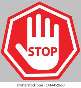 Stop Hand Symbol Icon Vector Illustration Stock Vector (royalty Free 