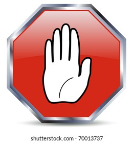 Stop hand Vector