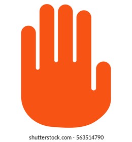 Stop Hand Vector Pictogram Style Flat Stock Vector (Royalty Free ...