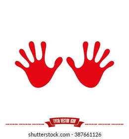 Stop hands Icon Vector. 