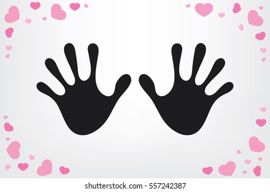Stop hands Icon Vector