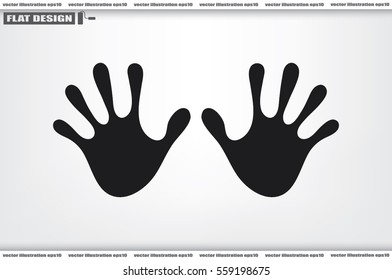 Stop hands Icon Vector.