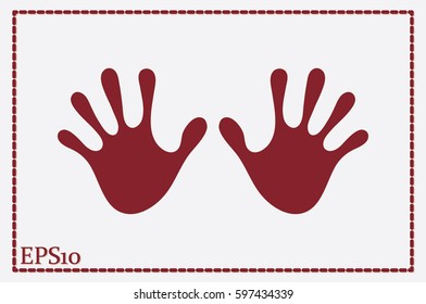 Stop hands Icon Vector.