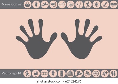 Stop hands Icon Vector