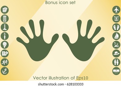 Stop hands Icon Vector