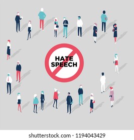 stop hate speech conflict violence start from comments aggressive communication by crowd