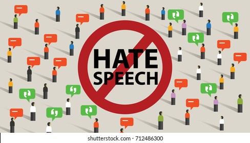 Stop Hate Speech Conflict Violence Start From Comments Aggressive Communication By Crowd