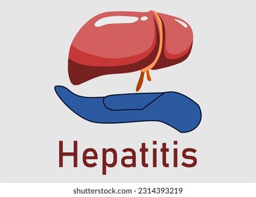 Detener la hepatitis Signo de diseño vectorial de órganos protección de la salud panfleto de afiches humanos