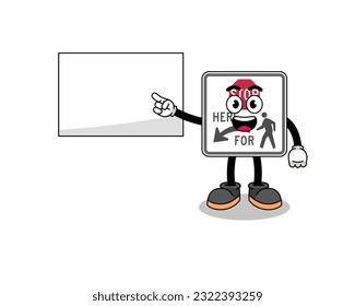detener aquí la ilustración de peatones haciendo una presentación , diseño de caracteres