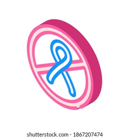 stop of hiv aids disease spread isometric icon vector. stop of hiv aids disease spread sign. isolated symbol illustration