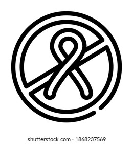 paro del vector de icono de línea de propagación de la enfermedad del vih-sida. signo de la propagación de la enfermedad del vih-sida. símbolo de contorno aislado ilustración negra
