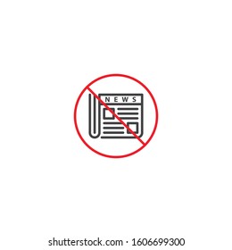 Stop hoax, fake news. Vector icon template