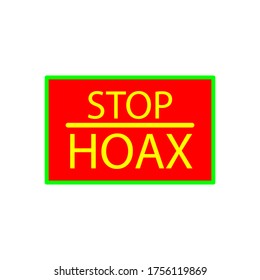 Design des Stopphoax-Symbols, flache Sammlung im trendigen Stil 