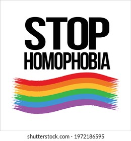 Stop Homophobia Black Text Effect Lgbt Stock Vector (Royalty Free ...