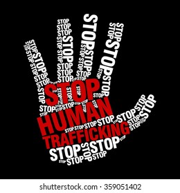 stop human trafficking logo template 