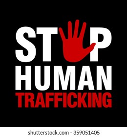 stop human trafficking logo template 