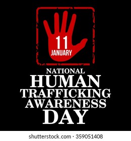 stop human trafficking logo template 