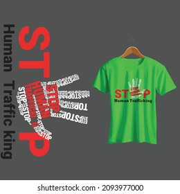 Stop Human Trafficking T-shirt Design,changeable Vector File For 