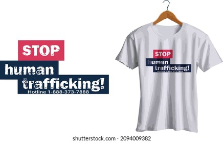 Stop Human Trafficking T-shirt Design,changeable Vector File For 